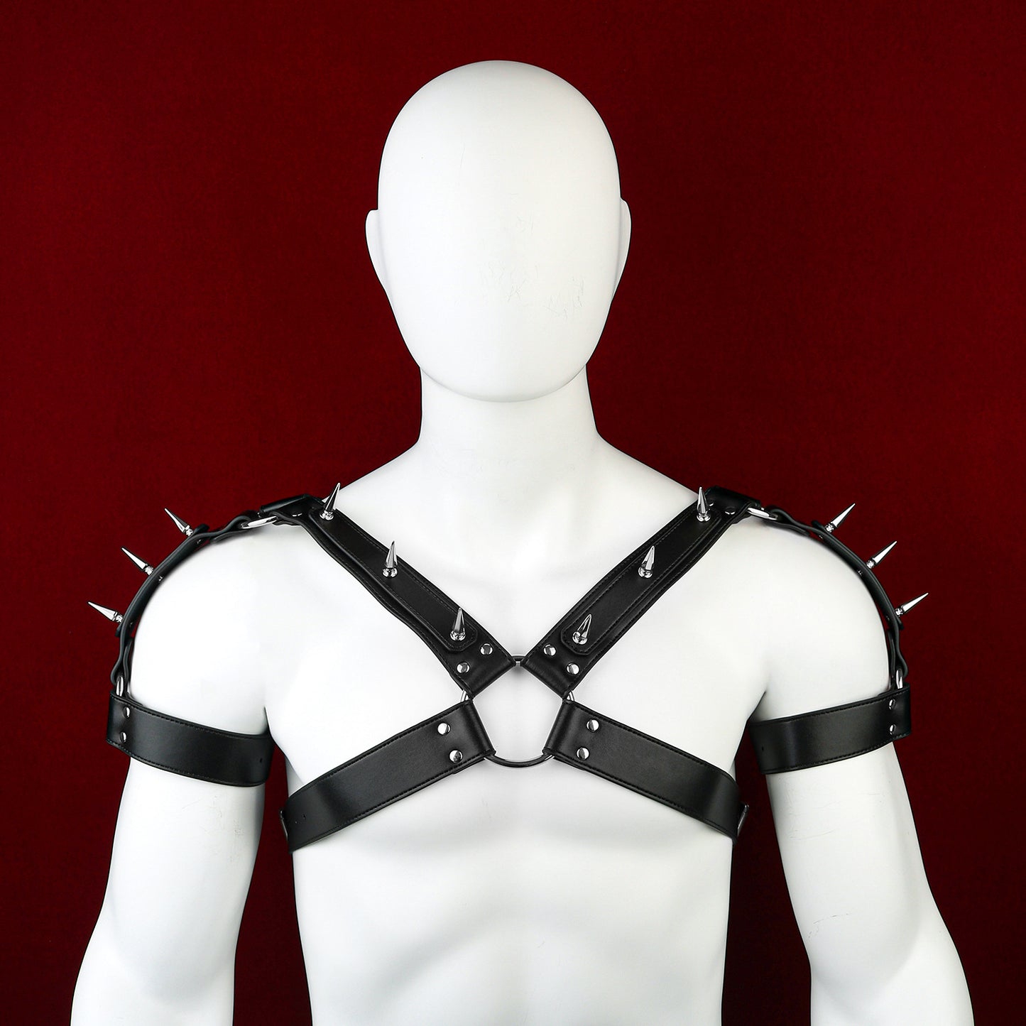 Goth Leather Bondage Arm Binding for men