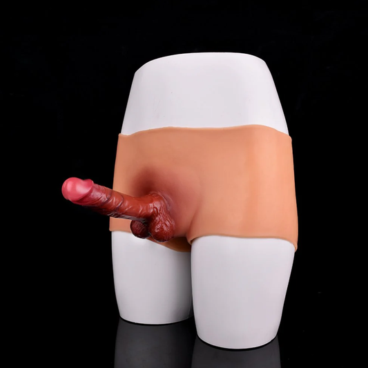 Realistic strap on anal toy