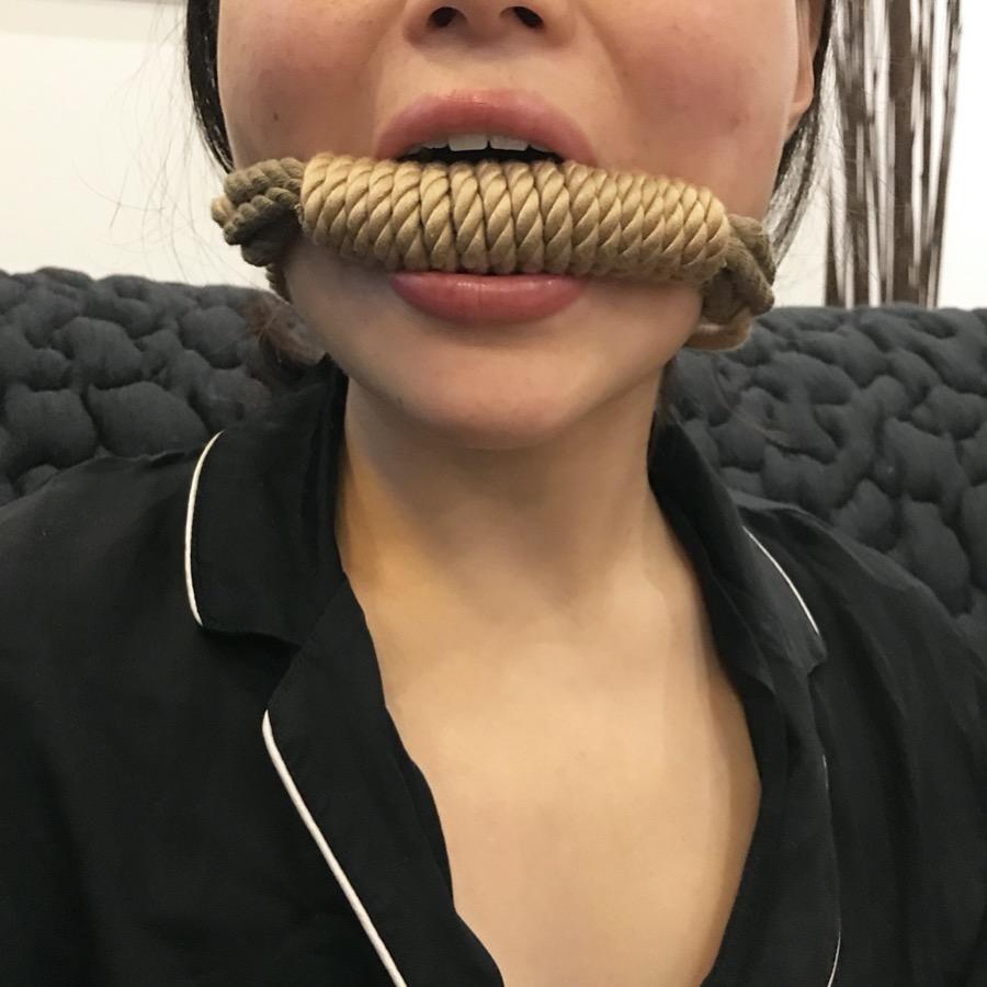 Shibari rope gag - BDSM bite gag with rope tie - Handmade Bondage toy Sex Toys -lovershop01
