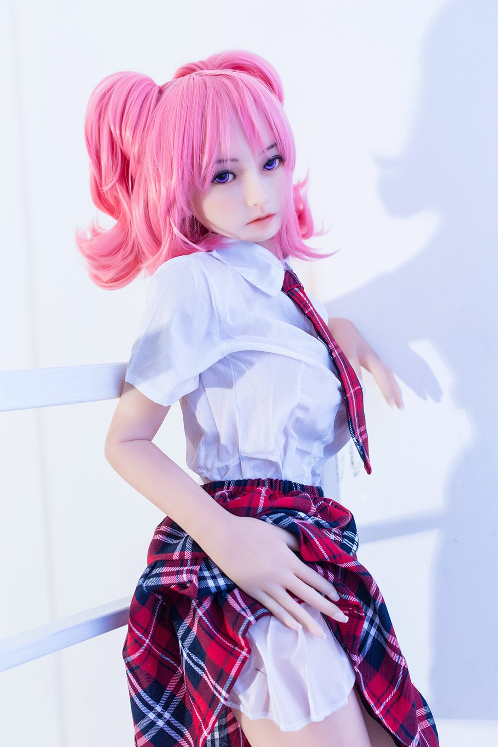 Olive in mini skirt school uniform ready for roleplay
