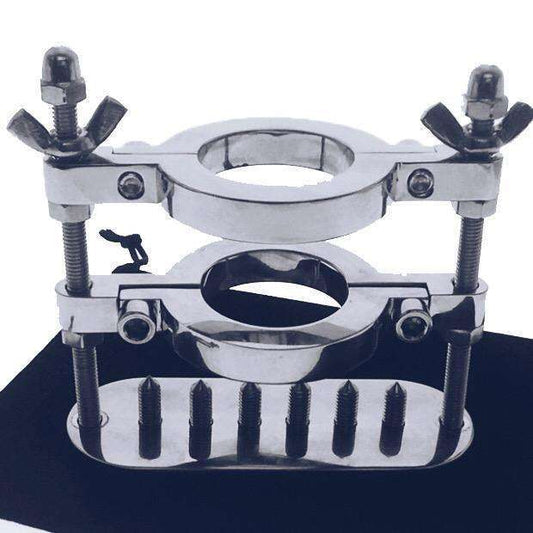 Adjustable CBT device with dual rings and spikes