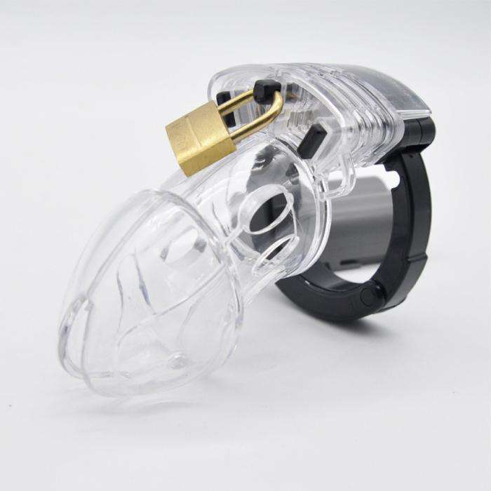 BDSM cock cage with automatic ring design