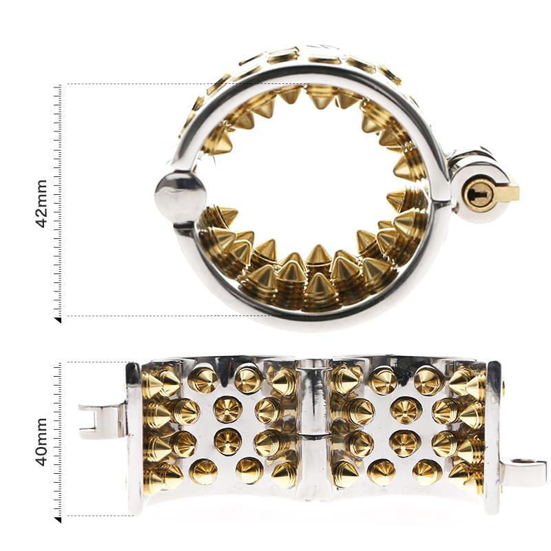BDSM CBT tool with 4 rows of inward teeth