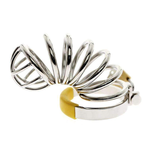 Male long chastity cage with secure lock