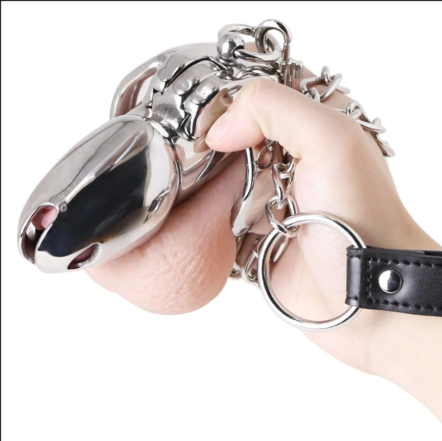 Breathable & Comfortable HTV4 Steel Chastity Cage