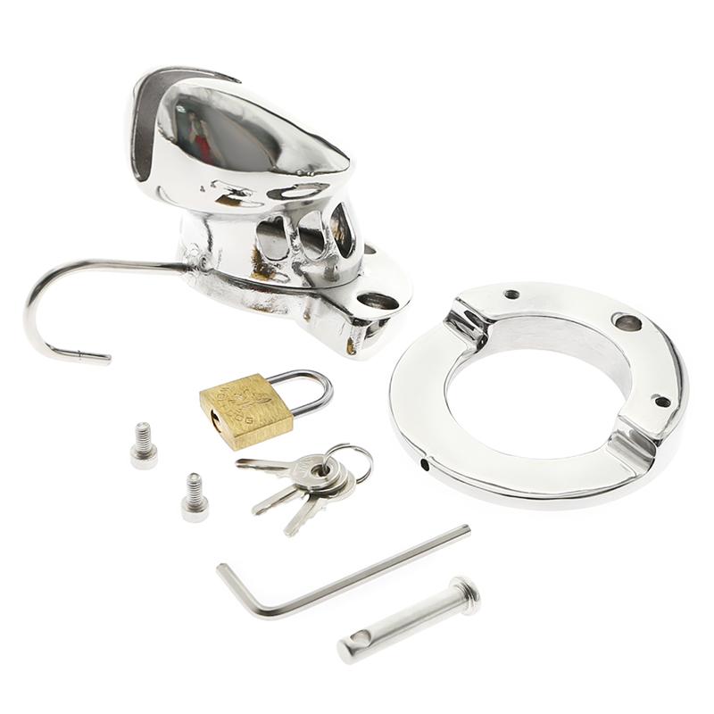 Steel chastity and stretcher for total domination