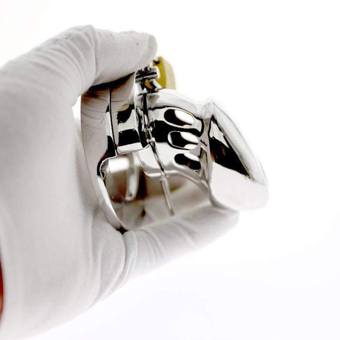 Ball stretching chastity cage in steel design