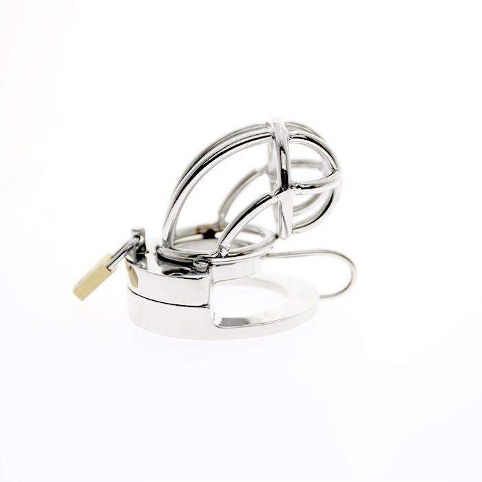 cock cage with testicle stretcher