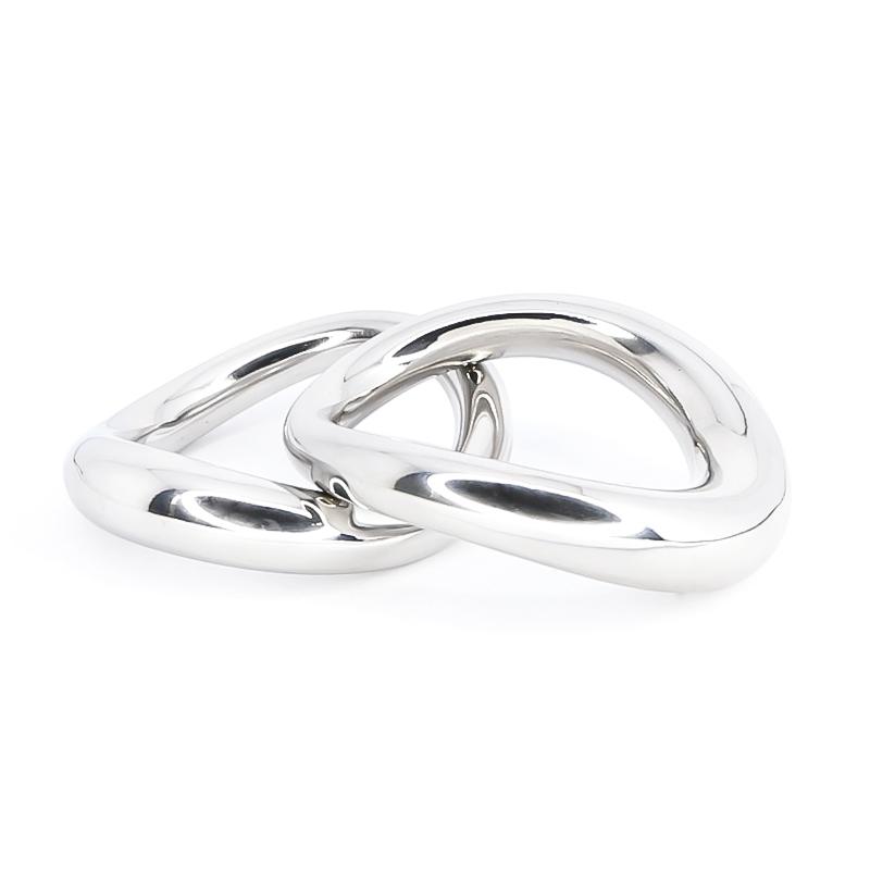 Smooth steel cock ring design
