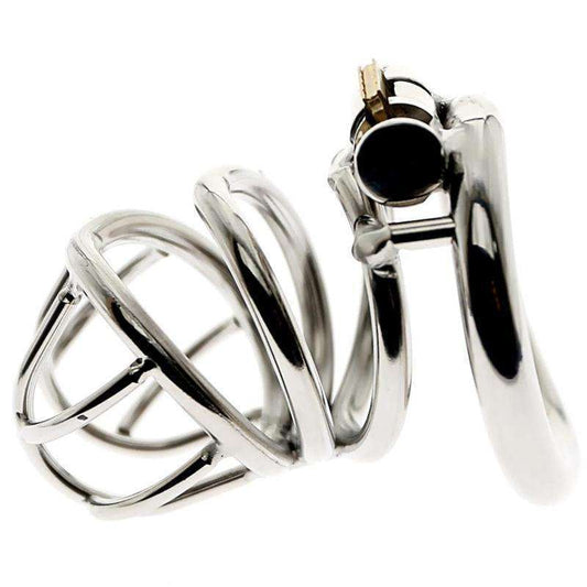 Chastity device with catheter for intense BDSM play