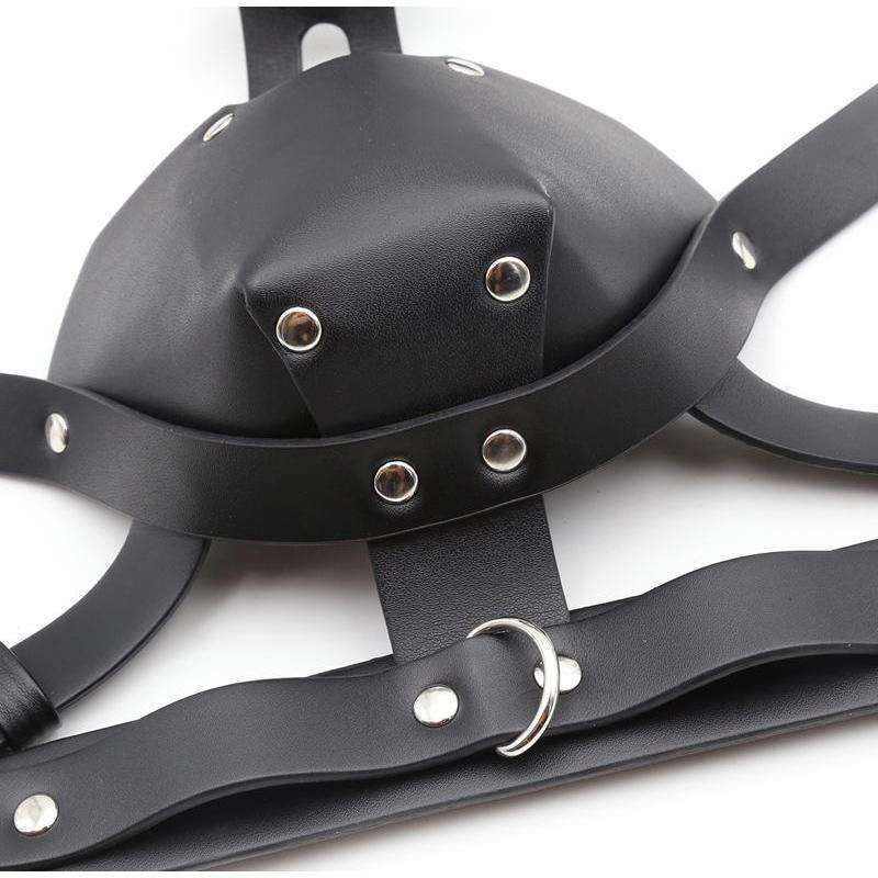 Muzzle gag harness with pup straps