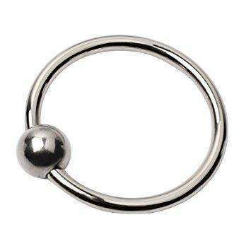 Metal cock ring with testicle pressure