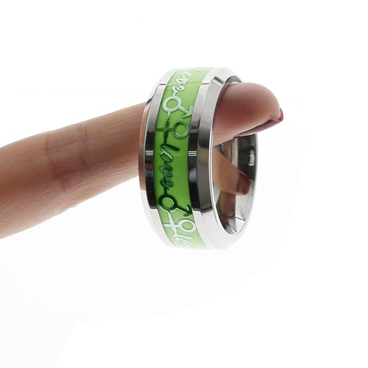 Fluorescent penis ring