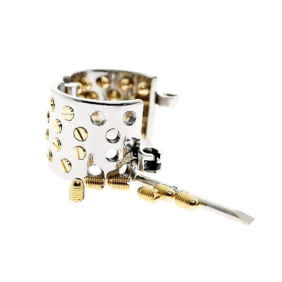 Cock ring with 4 rows of teeth for CBT play