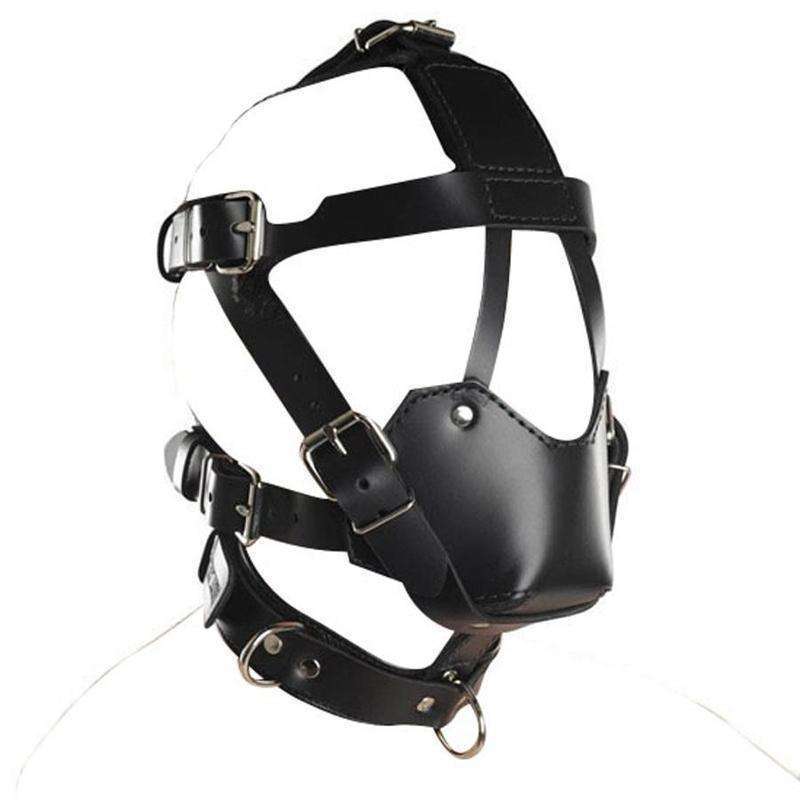 Pup play muzzle harness good boy