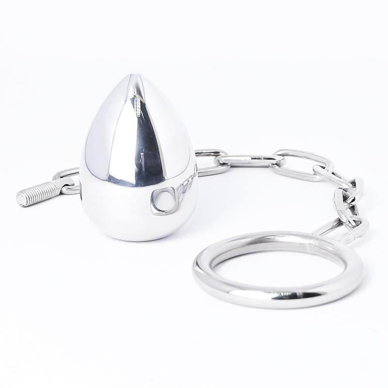 Anal plug with chain restraint