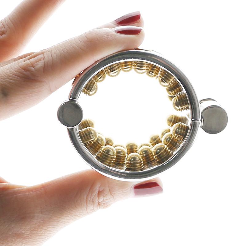 BDSM Spiked Chastity Bracelet – Kali’s Teeth 4-Row Design