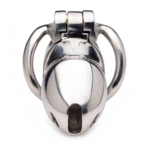 Lockable male chastity device