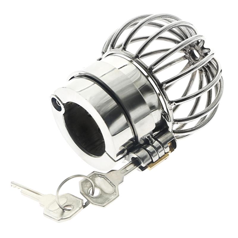 Steel CBT cage for testicle discipline