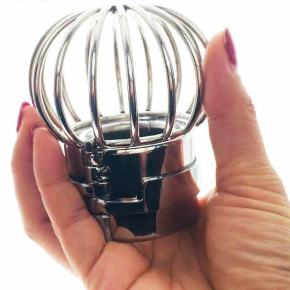 Chastity cage for balls and discipline