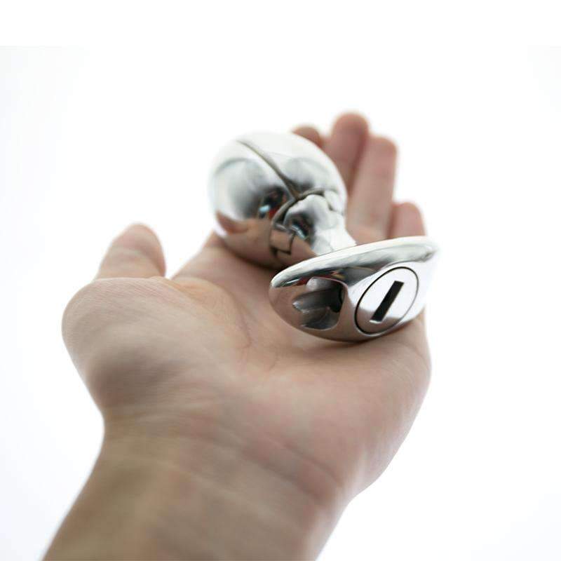 Locking Butt Plug for Anal Chastity Sex Toys -lovershop01