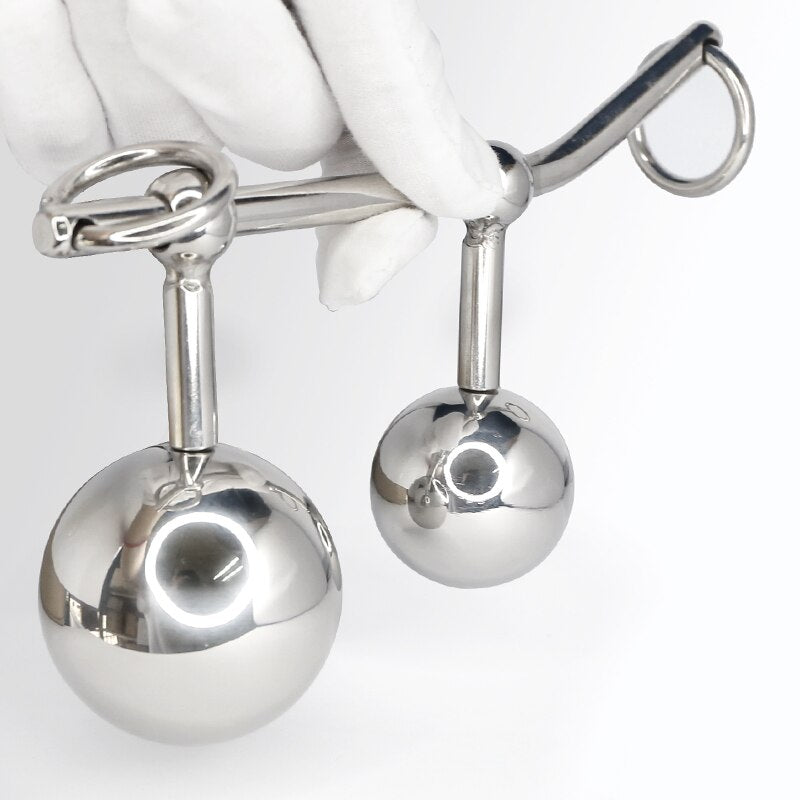 Double Ball Anal Plug Vaginal Belt Anal Hook Asslock Chastity Device FOR WOMEN Sex Toys -lovershop01
