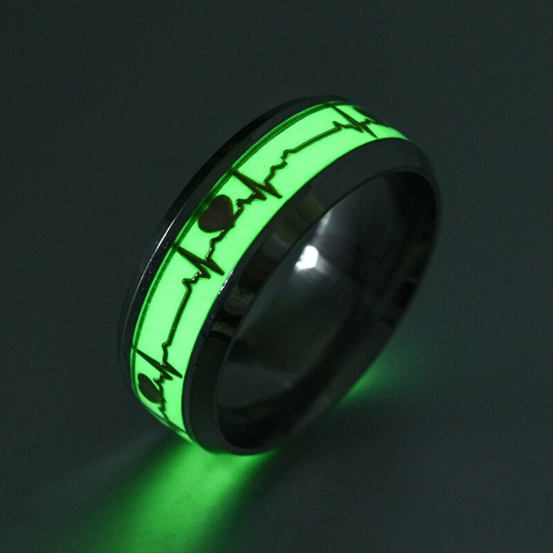 Stainless Steel Luminous Cock Ring Chastity Devices Sex Toys -lovershop01