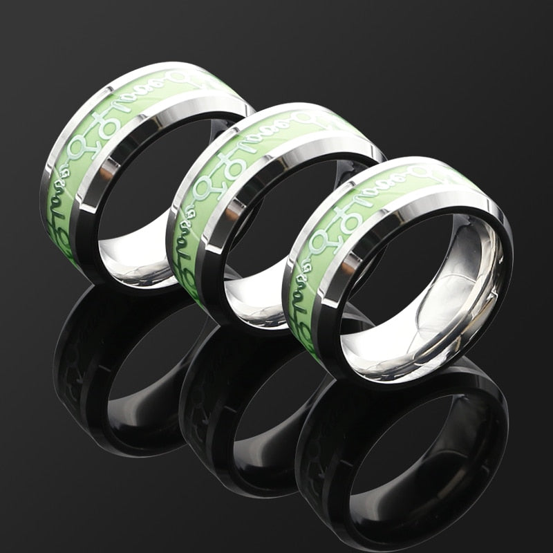 Stainless Steel Luminous Cock Ring Chastity Devices Sex Toys -lovershop01