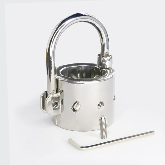 LOCKING SPIKED CBT FOR BALLS AND PENIS LOCKING CHASTITY DEVICE Sex Toys -lovershop01