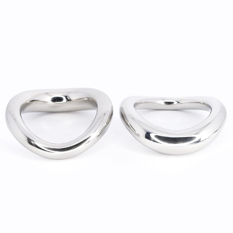ERGONOMIC STEEL COCK RING BDSM SEX TOY Sex Toys -lovershop01