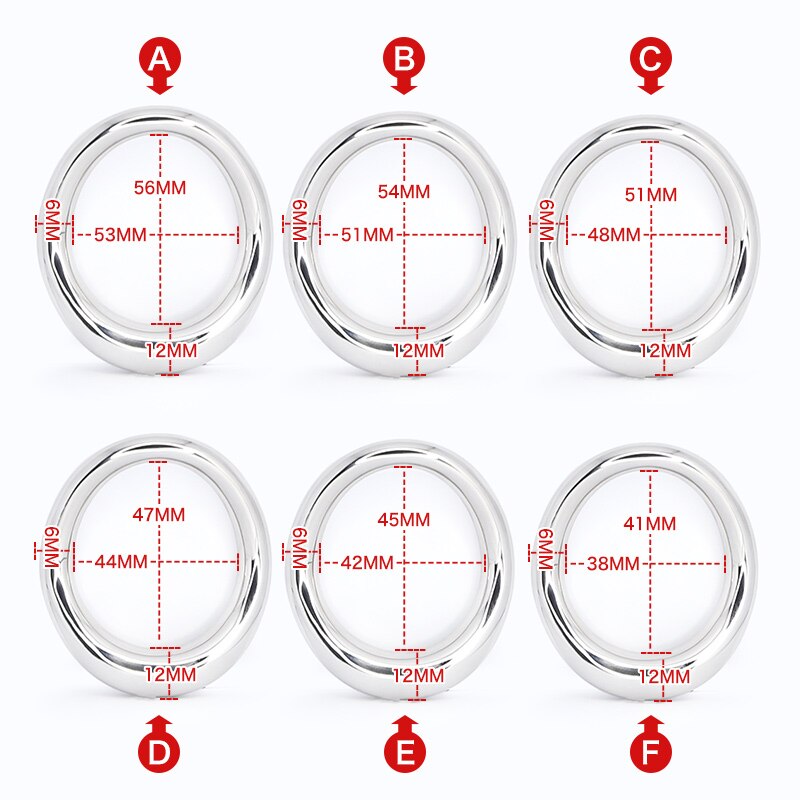 ERGONOMIC STEEL COCK RING BDSM SEX TOY Sex Toys -lovershop01
