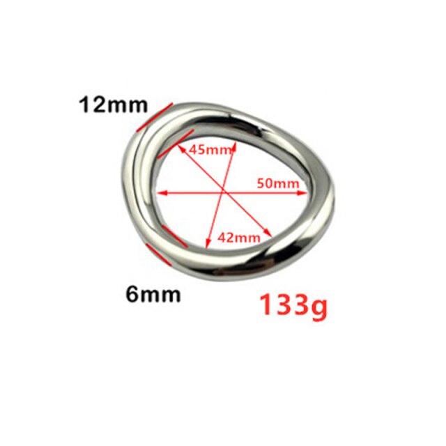 ERGONOMIC STEEL COCK RING BDSM SEX TOY Sex Toys -lovershop01