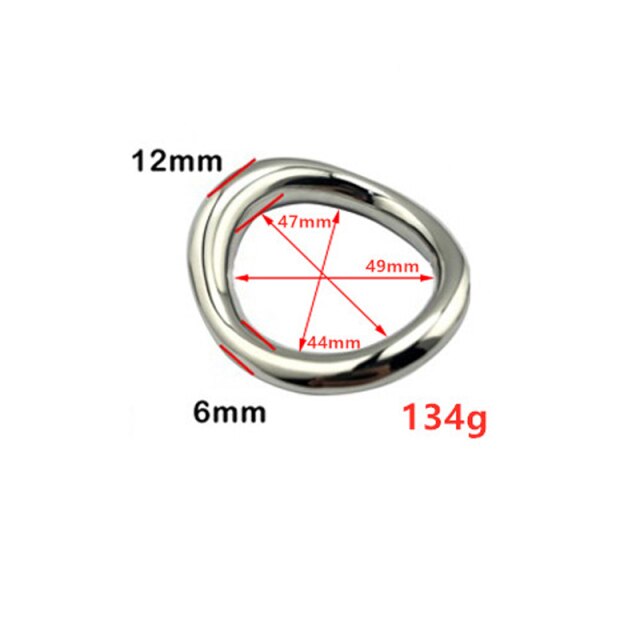 ERGONOMIC STEEL COCK RING BDSM SEX TOY Sex Toys -lovershop01