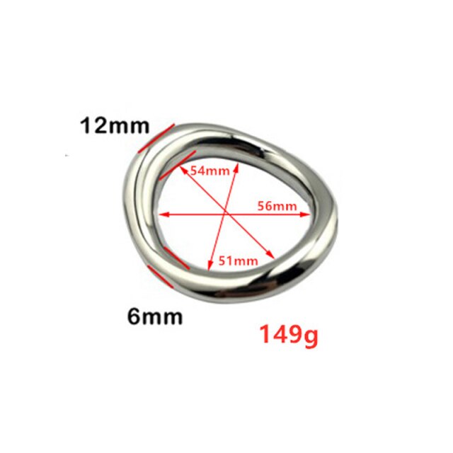 ERGONOMIC STEEL COCK RING BDSM SEX TOY Sex Toys -lovershop01