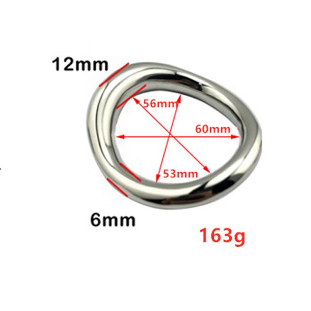 ERGONOMIC STEEL COCK RING BDSM SEX TOY Sex Toys -lovershop01