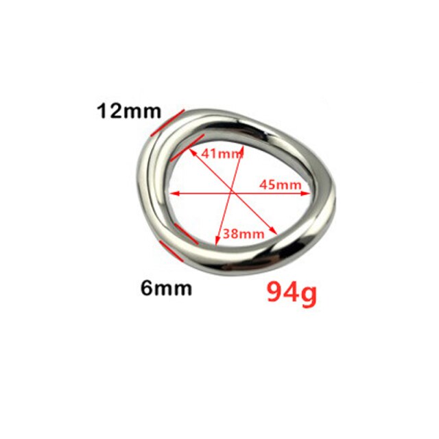 ERGONOMIC STEEL COCK RING BDSM SEX TOY Sex Toys -lovershop01