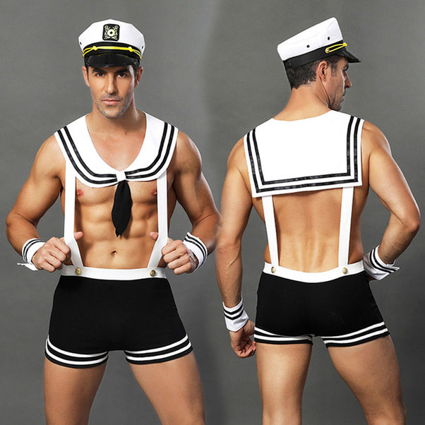 Men Sexy Uniform Cosplay Lingerie Set