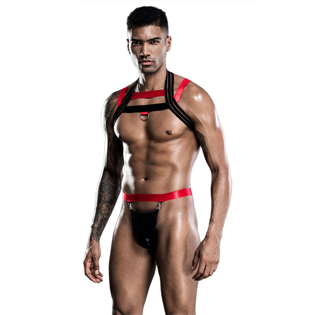 Men's Vest Pajamas Erotic Harness Role Play Costumes