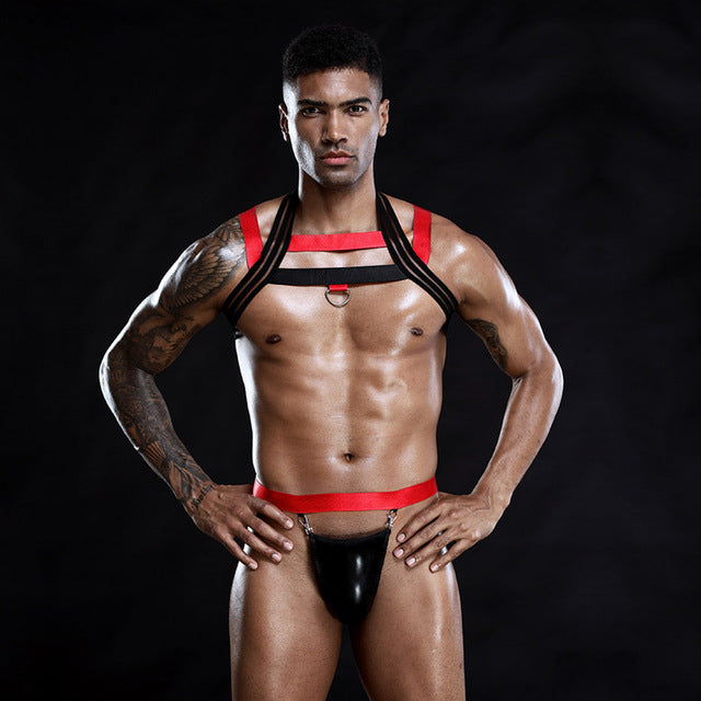 Men Erotic Costumes Lingerie Set Rope Play
