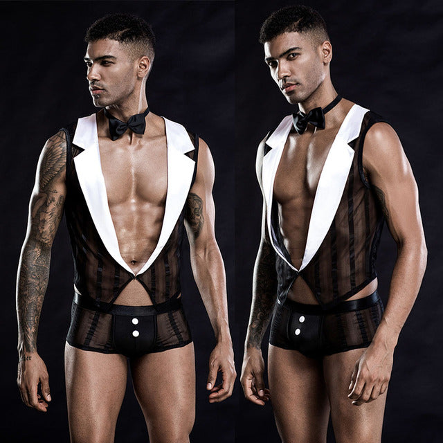 Men Erotic Costumes Lingerie Set Rope Play