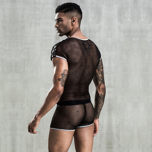 Men's Lace Lingerie Sexy Bodysuit