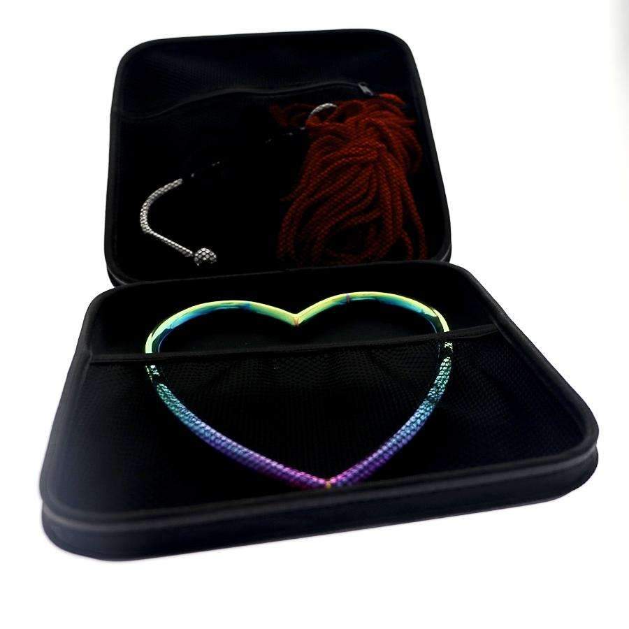 What materials are used in the rainbow suspension ring?
