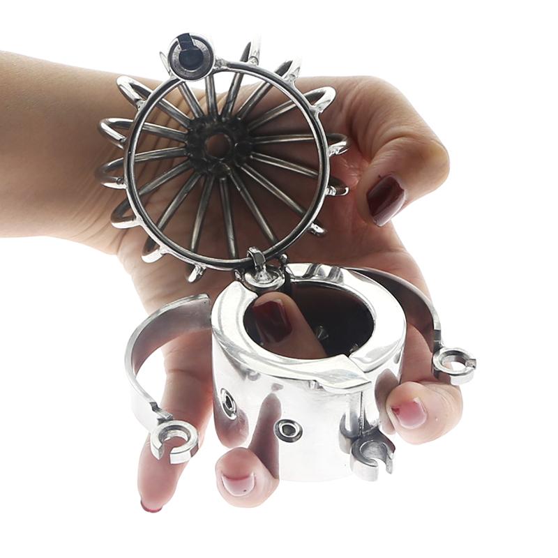 CBT testicle cage with heavy pull
