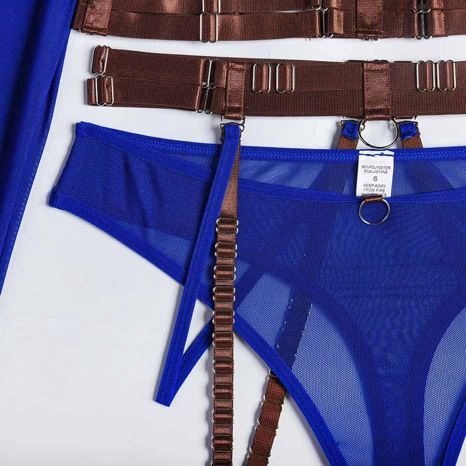 Lingerie With Transparent Hollow Out Lace Belt Teddies