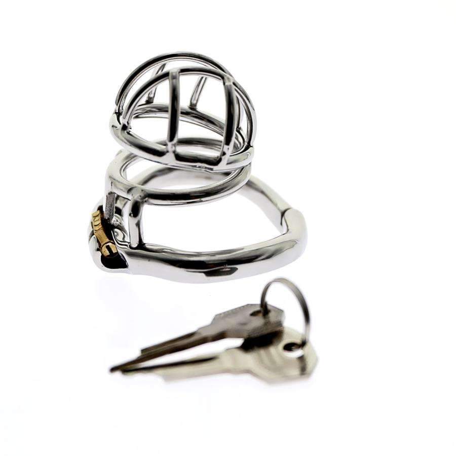 Chastity play small cock cage with lock