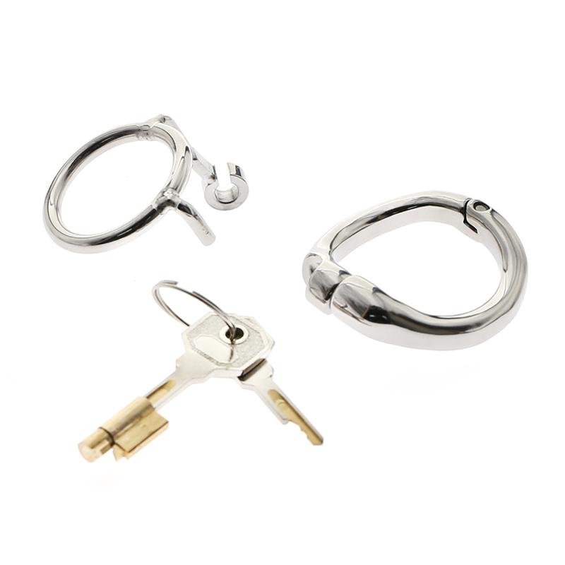 Stainless steel chastity training ring for serious wearers