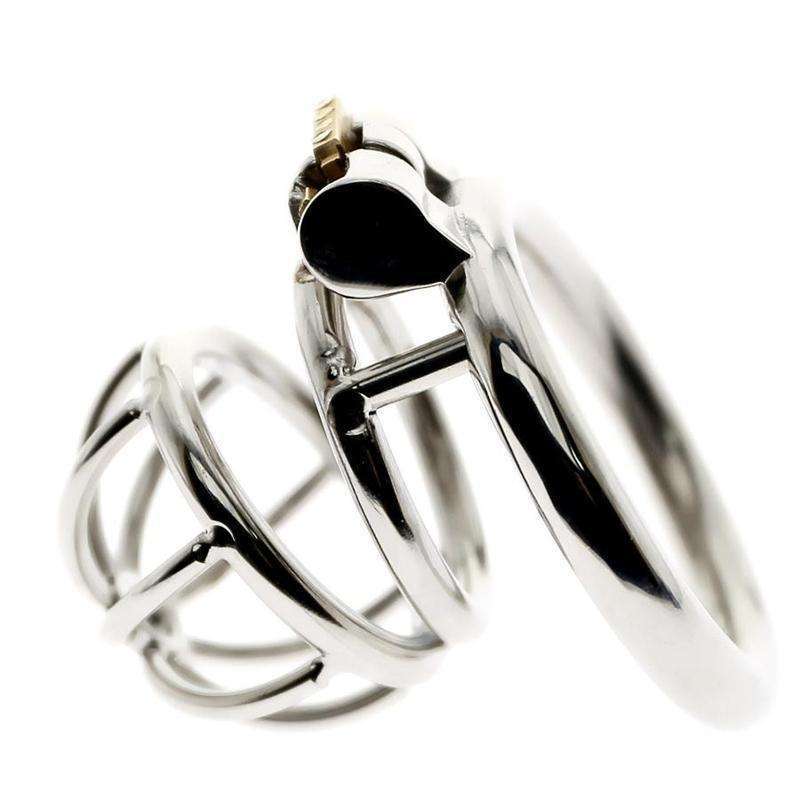 Secure male chastity cage with penis sound