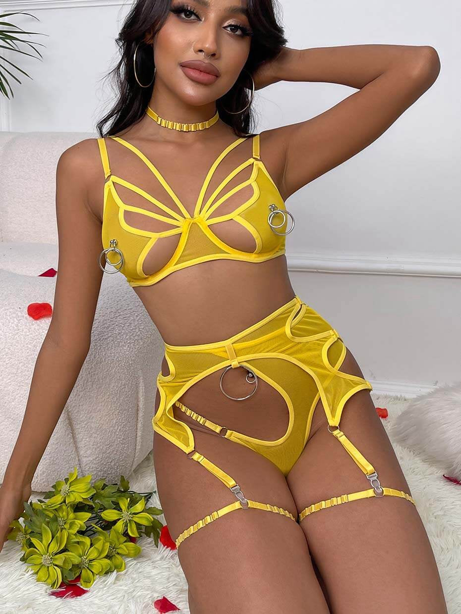 Sequined Erotic Bra Set Sexy Lingerie