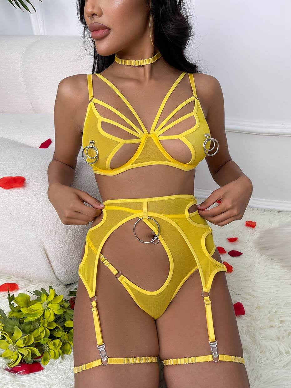 Sequined Erotic Bra Set Sexy Lingerie