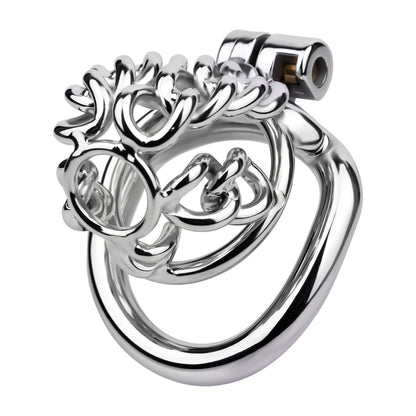 STEEL CHAIN CHASTITY CAGE - WITH BELT STRAP